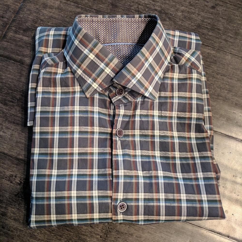 100% cotton button down long sleeve slim shirt S